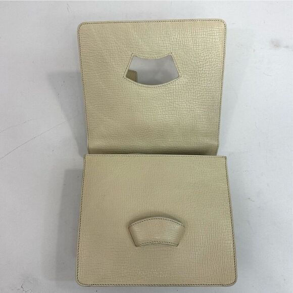 Vintage Loewe Barcelona Bag Cream Leather Top Handle - Picture 3 of 12